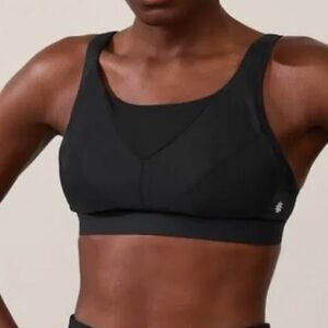 Athleta Invincible Sports Bra Women’s Black Size 32C